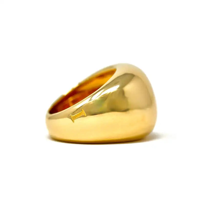 The Ludlow Ring in 14 karat gold stamped with roman numeral I by Freight